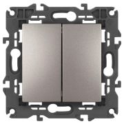 Выключатель 2-кл. Elegance 14-1104-16 250В 10АХ титан Эра Б0065803